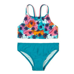 Speedo Girl's Swimsuit Two Piece Bikini Set Size 7
